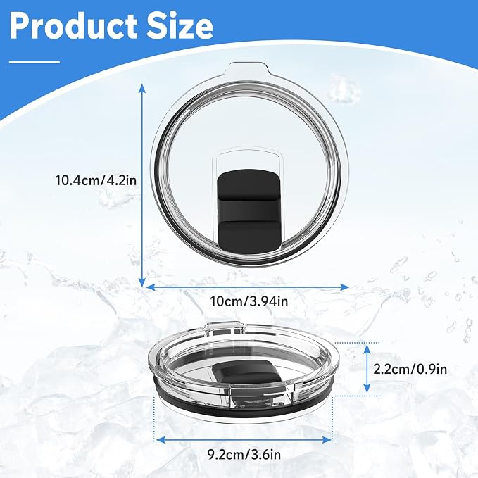 30 oz Tumbler Lid, 3 Pack Magnetic Slider Replacement Lids - Image 2