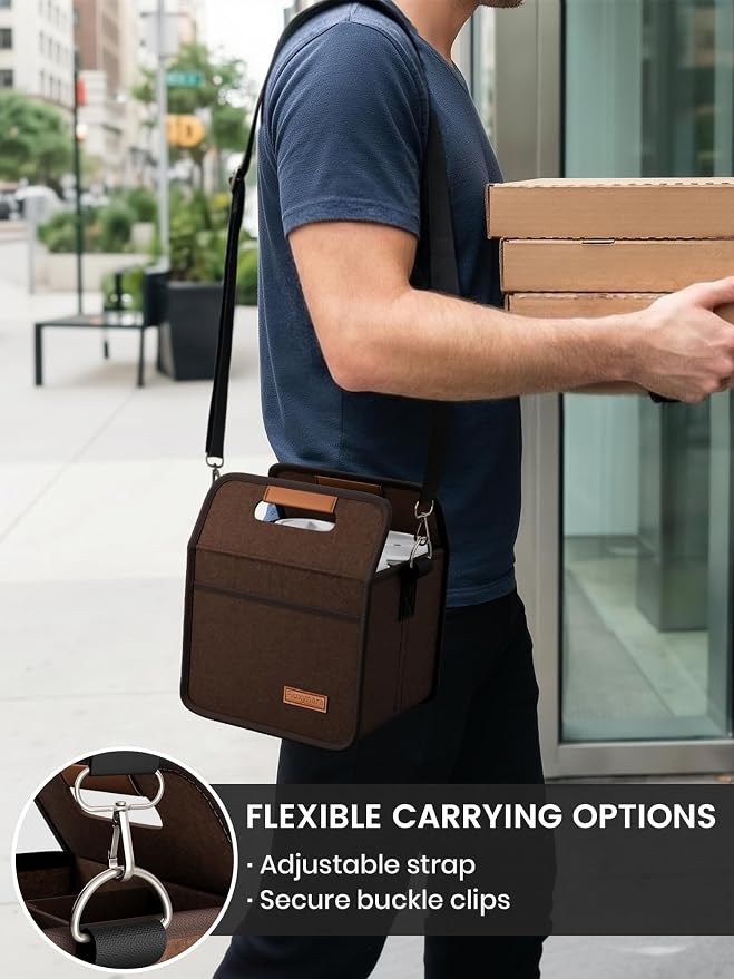 Fluxynara 4-Cup Reusable Felt Drink Carrier - Image 6