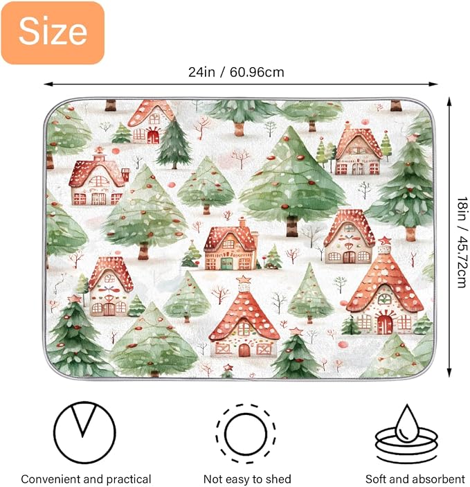 Dish Drying Mat, Kitchen Counter Quick Dry Pads - Image 2