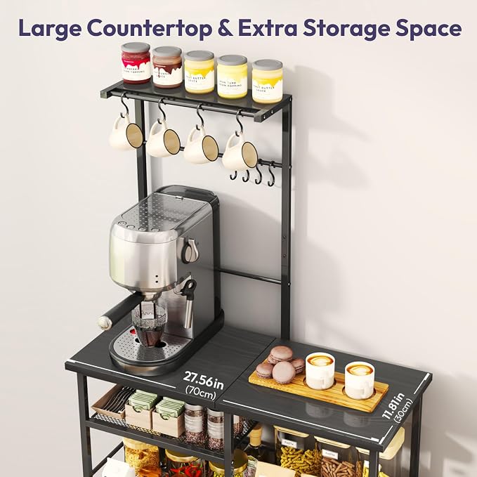 SWTYMIKI Bakers Rack with Storage - Image 6
