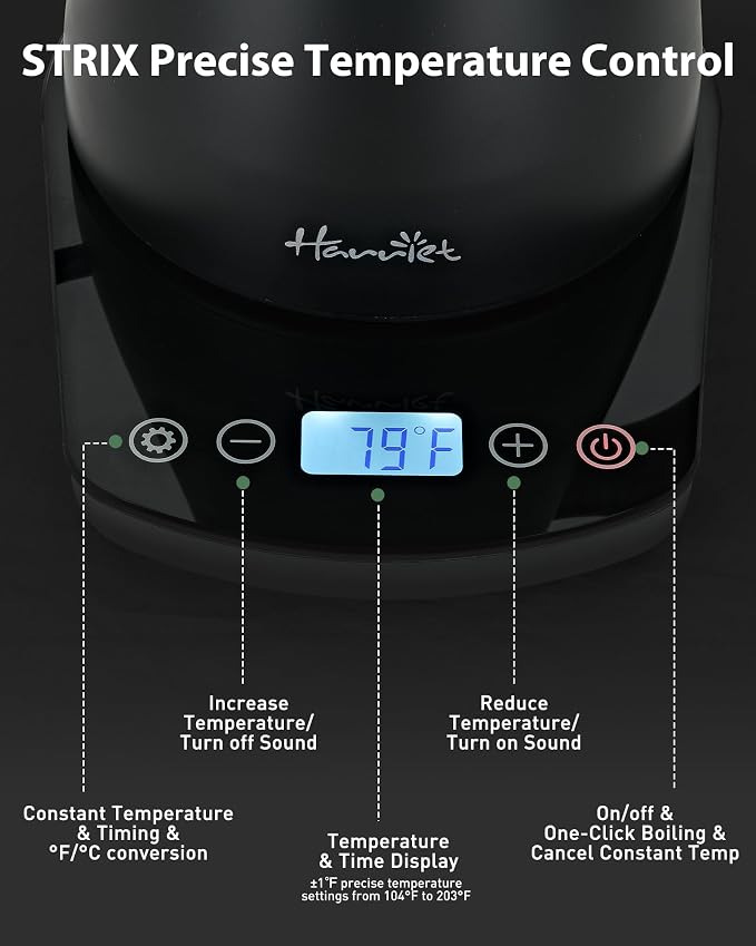 Harriet Gooseneck Electric Kettle - 1200W Fast Heat - Image 5