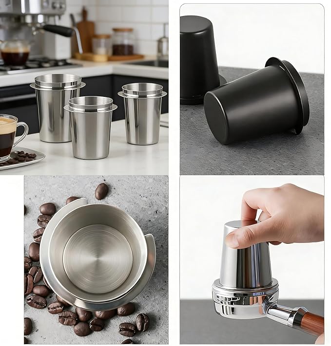 Coffee Dosing Cup 58mm, Stainless Steel Dosing Cup Compatible - Image 7