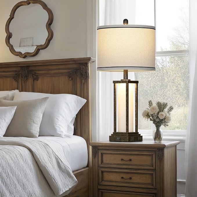 Cinkeda 27" Tall Vintage Table Lamp - Image 6