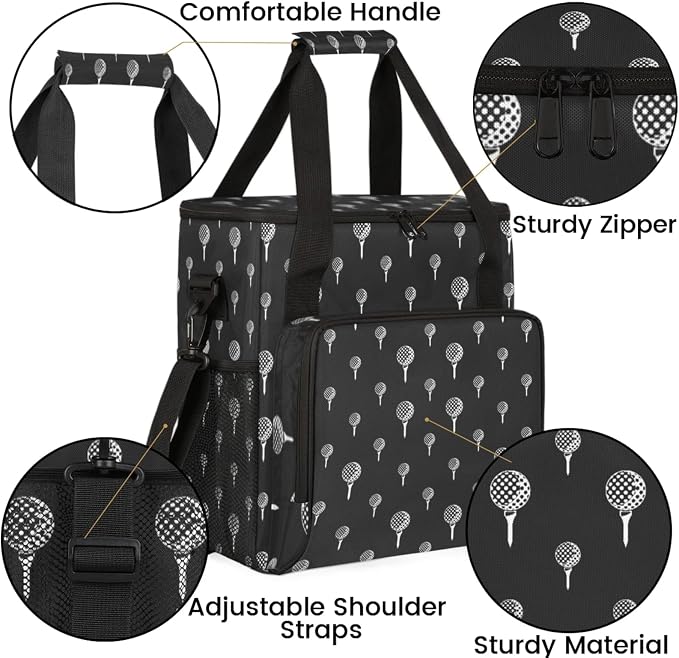 Golf Ball Coffee Maker Travel Bag, Golf Ball Large Carrying Storage Case - Image 6