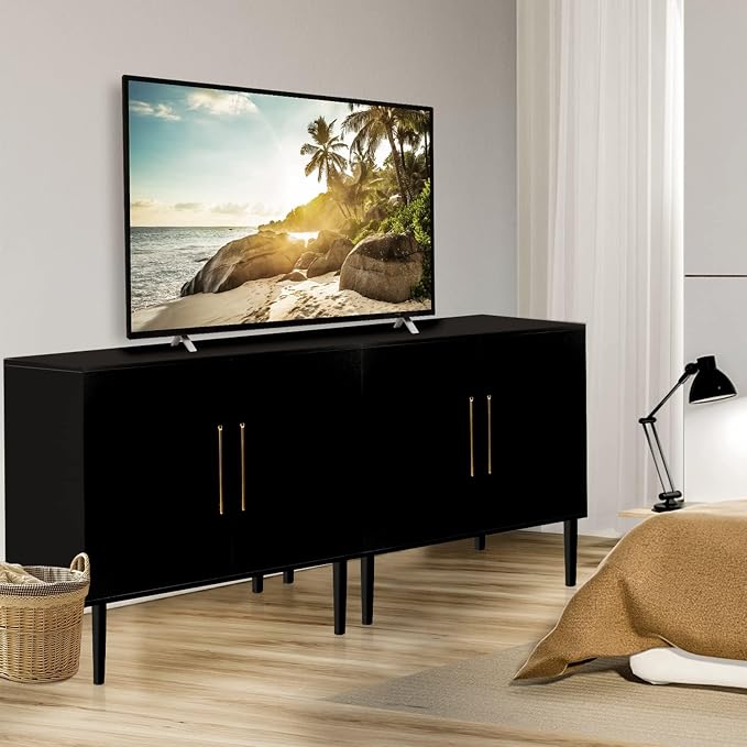 Set of 2 Black Storage Cabinet - Image 8