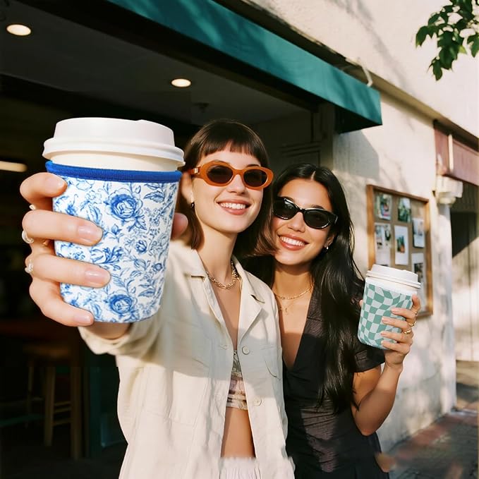 Reusable Insulated Sleeve for Iced Coffee Cup, Coffee Neoprene Sleeve for Cold - Image 7