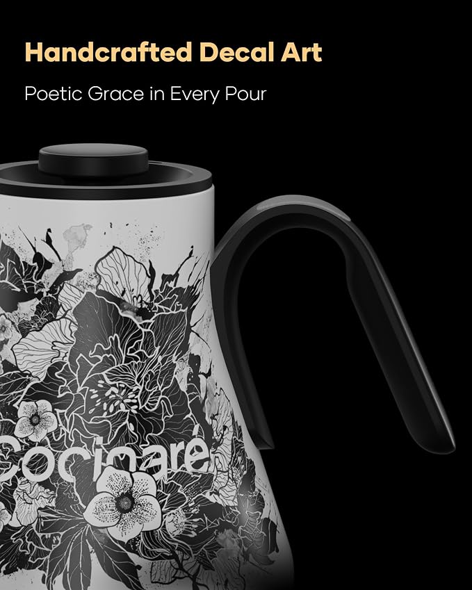 Cocinare Artisan Blossom Gooseneck Electric Kettle, ±1℉ Precise Temperature - Image 6