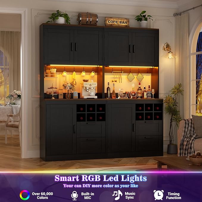 Unikito 72" Tall Pantry Cabinet, Kitchen Pantry Storage Cabinet - Image 3