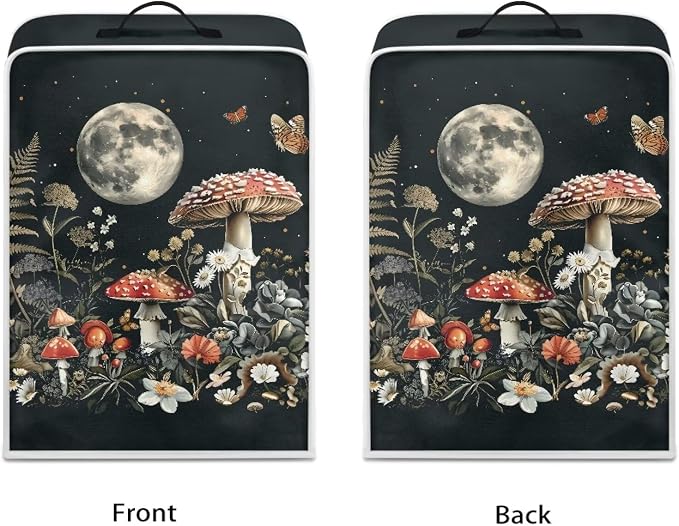 Mushroom Coffee Maker Cover Moon Dust Proof Appliance Cover Machine Washable - Image 2