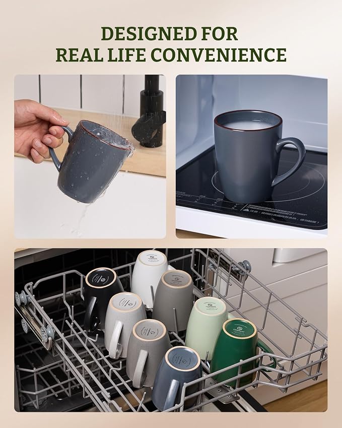 famiware Venus Coffee Mugs for 8, 13 oz Mug Set, Dringking Cup - Image 5