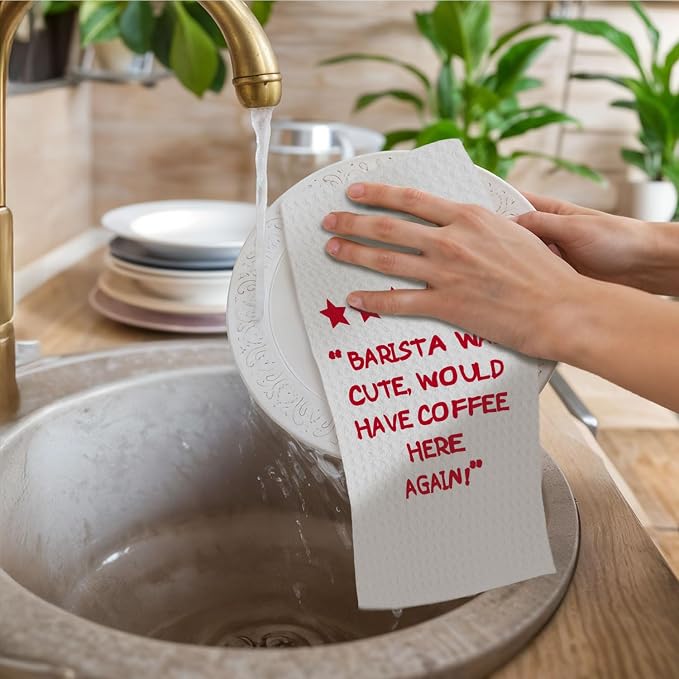 Barista Coffee Kitchen Towels, Coffee Bar Lover Gifts - Image 2