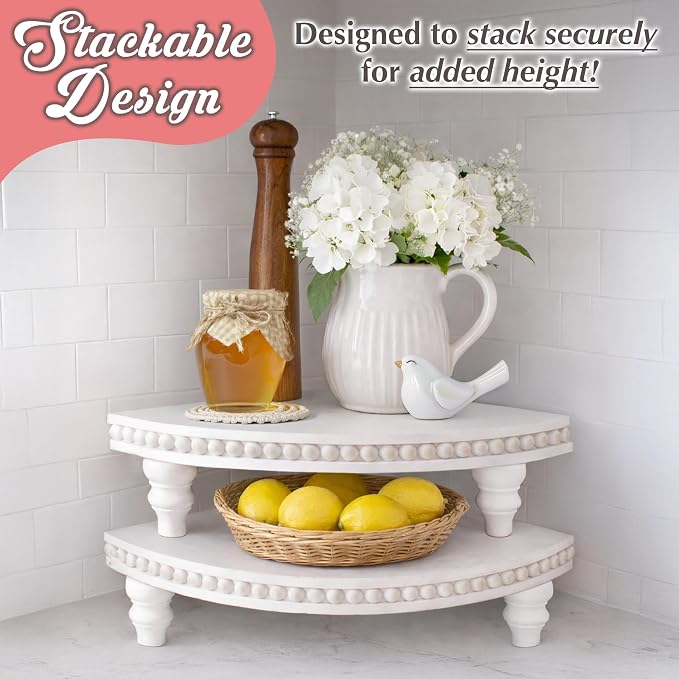 Corner Pedestal Stand Rustic Decor Riser - Image 5