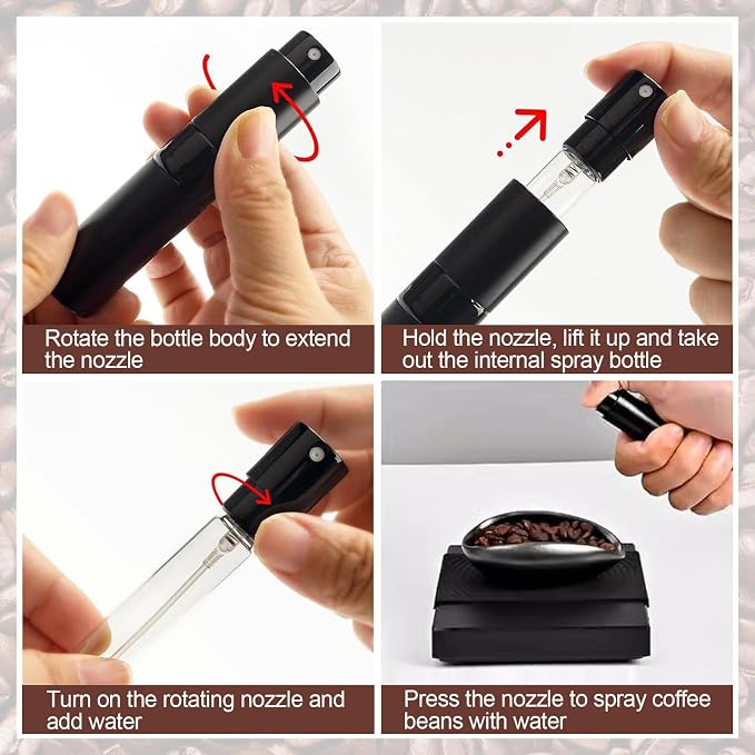 Coffee Bean Dosing Cup With 20ML Spray Bottle, Single Dosing Tray Espresso Bean - Image 4