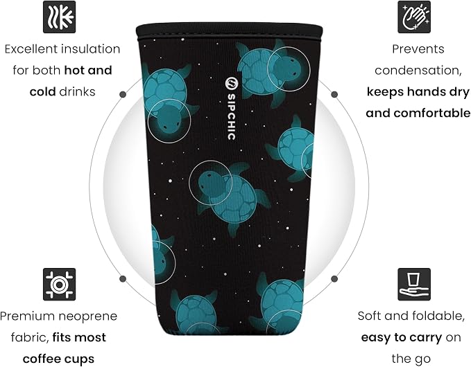 Iced Coffee Sleeve – Neoprene Reusable Cup Sleeves - Image 5