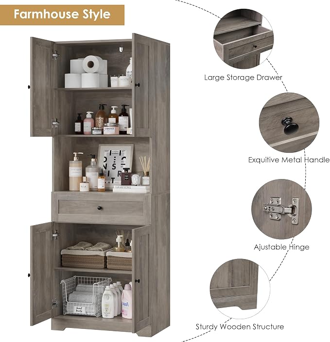 Tall Bathroom Storage Cabinets - Image 6