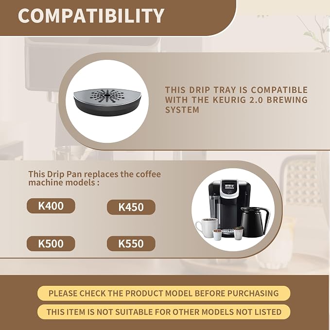 Drip Tray Compatible with Keurig 2.0 Brewing System, Fit - Image 3