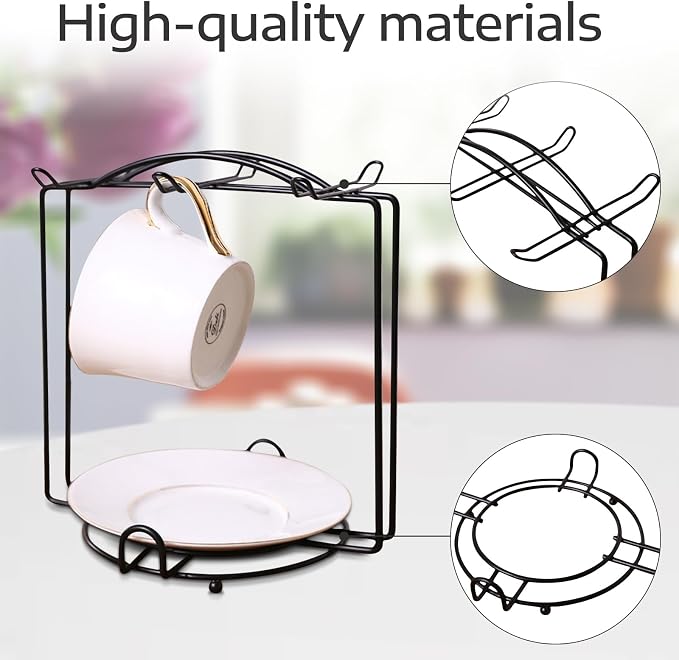 Coffee Cup Holder, Metal Tea Cups Coffee Mug Rack, Organizer - Image 4