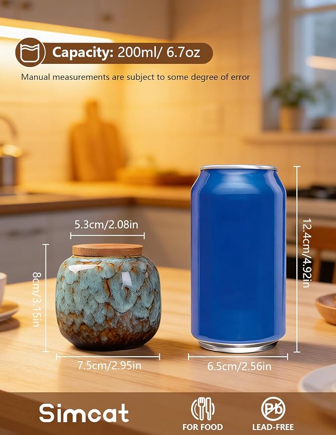 Ceramic Storage Jars, Exquisite Glaze Food Canisters - Image 2