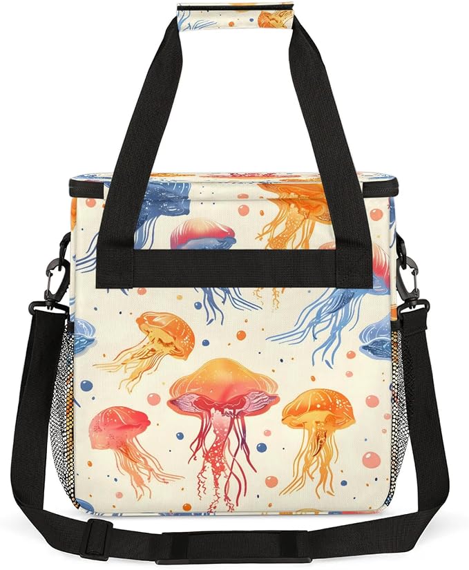 Jellyfish Coffee Maker Carring Bag, Large Insulated Storage Organizer Case Tote - Image 5