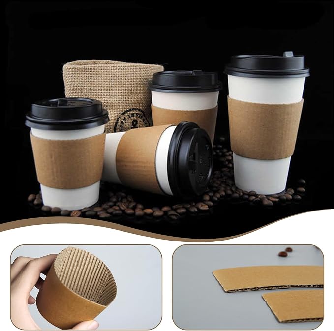 200 Pack Coffee Cup Sleeves for Cold and Hot Drinks Disposable Drink Sleeve for - Image 7