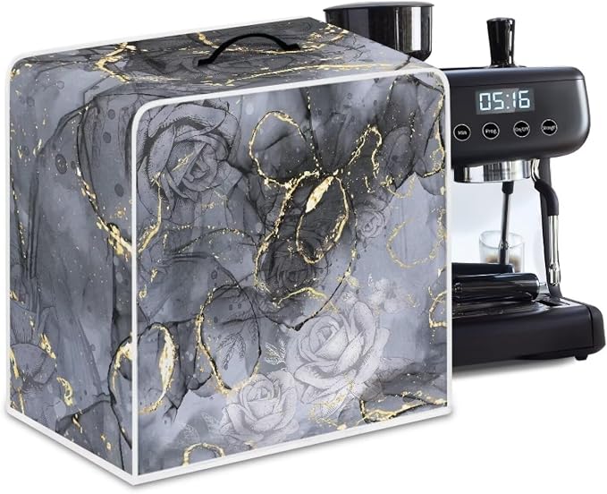 Black Marble Coffee Maker Cover Lightweight Coffee Pot Dust Protection Durable - Image 4