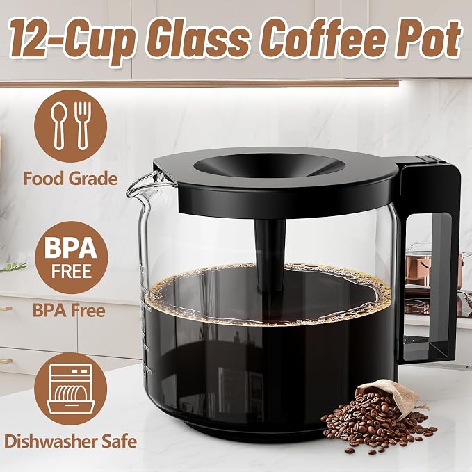 10-Cup Coffee Pot for Technivorm 89830 1.25L Coffee Maker, Glass Carafe - Image 3