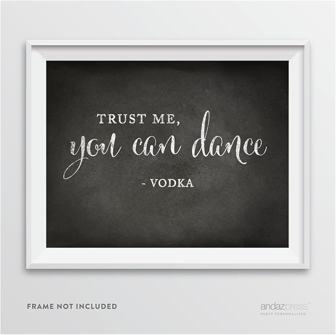 Andaz Press Wedding Party Signs, Vintage Chalkboard Print, 8.5-inch x 11-inch by AndazPress