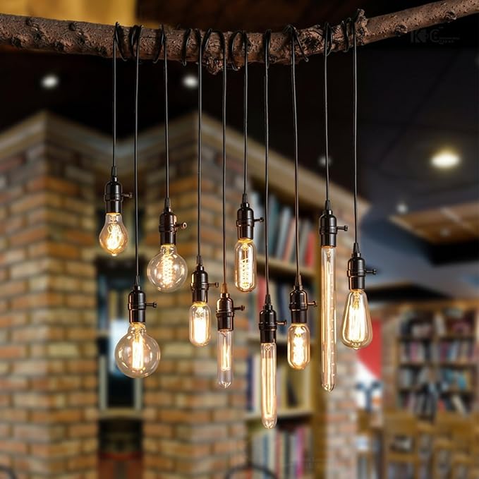 GOENDR E26 40W Edison Bulbs, ST64 Vintage Incandescent Light Bulbs, 2700K Warm - Image 5
