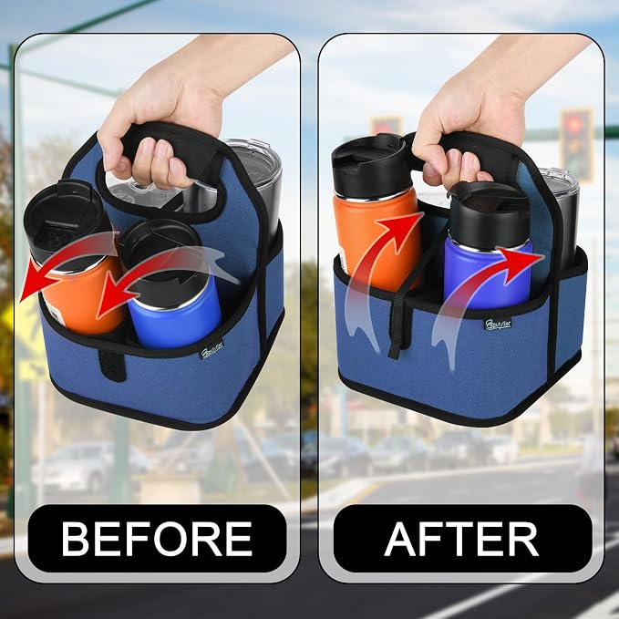 Beautyflier Reusable Insulated Coffee Cup Carrier, Portable Drink Carrier - Image 3