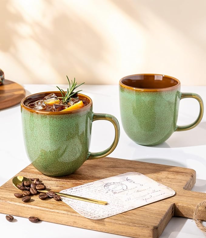 LERATIO Ceramic Coffee Mugs Set of 6, 12oz Handmade Coffee Mugs Set - Image 5