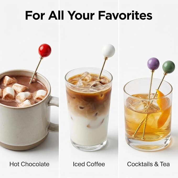 Stainless Steel Coffee Stirrers 8.5" Candy Head Beverage Stir Sticks Cocktail - Image 4