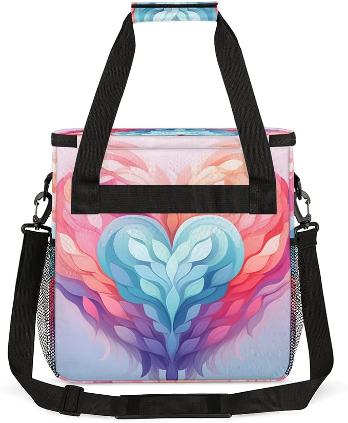 Heart Colorful Coffee Maker Carring Bag, Large Insulated Storage Organizer Case - Image 5