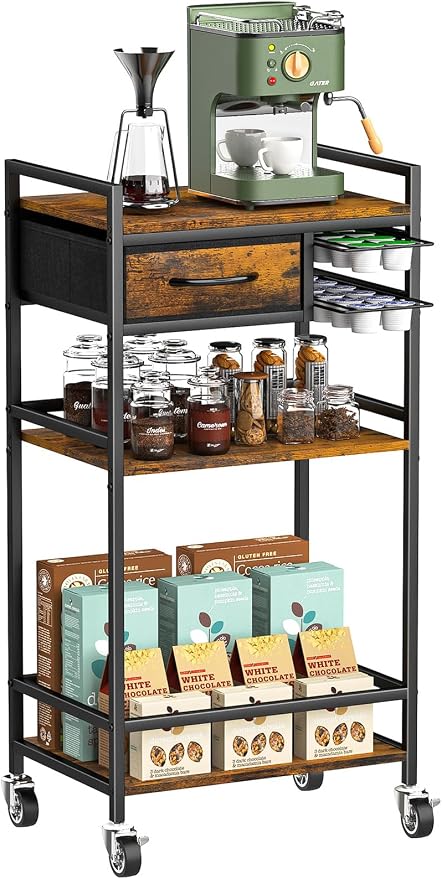 Housolution 4-Tier Coffee Bar Cart by Housolution