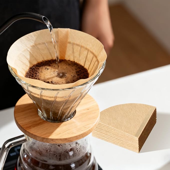 200 Count Coffee Filters V-60, Disposable Cone Coffee Filters 2-4 Cup, - Image 2