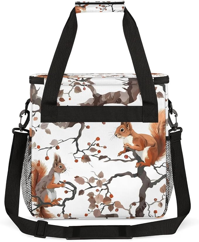 Funny Squirrel Coffee Maker Carring Bag, Large Insulated Storage Organizer Case - Image 5
