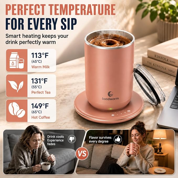 Self Heated Stirring Coffee Mug, 10oz Auto Mixing Cup - Image 3