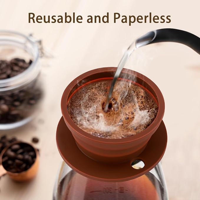 Collapsible Paperless Pour Over Coffee Dripper - Image 2