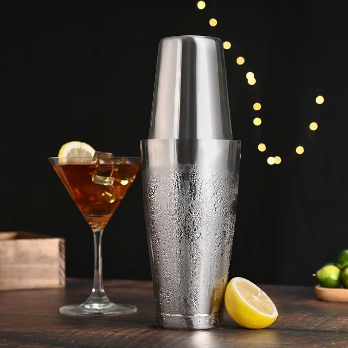 Boston Cocktail Shaker Set, Weighted 28oz Unweighted 18oz Shaker Tins, 304 - Image 5