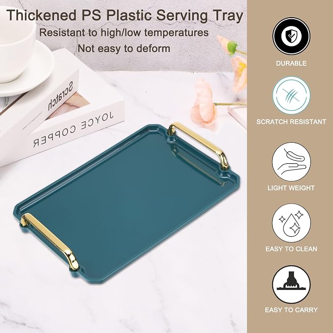 PATIKIL 12 x 8.6 Inches Plastic Serving Tray - Image 3