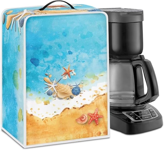 Seashell Starfish Coffee Maker Covers by Kathyboom
