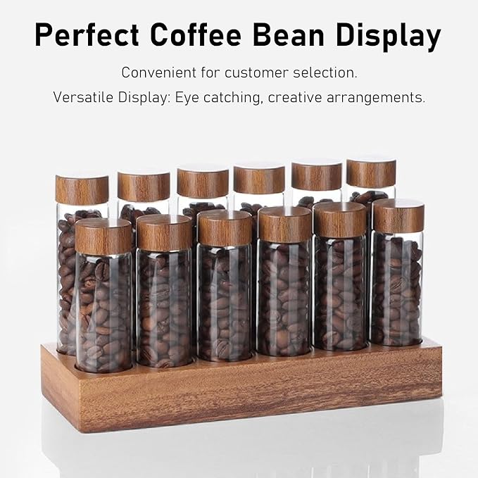 Coffee Bean Storage Tubes, Glass Coffee Bean Container Offee Jar Coffee Bean - Image 3
