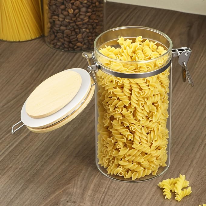 QWORK Clear Borosilicate Glass Storage Jar - Image 6