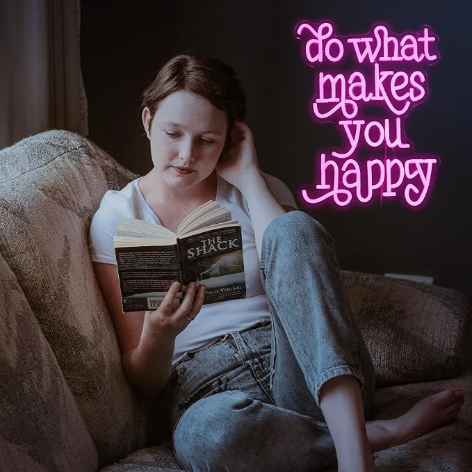Do What Makes You Happy Neon Sign USB powered Pink Letters Led Neon Light - Image 6