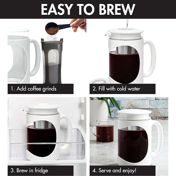 Primula Burke Deluxe Cold Brew Iced Coffee Maker, Comfort Grip Handle, Durable - Image 3