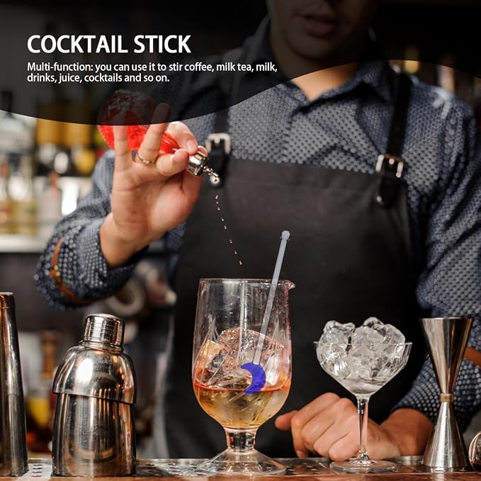 DOITOOL Glass Stirring Sticks 6-Pack 4.72 Inch Clear Cocktail Swizzle Sticks - Image 8