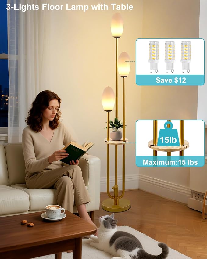 Lightdot Gold Dimmable Floor Lamp - Image 6