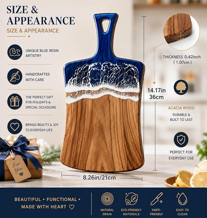 Ocean Charcuterie Board: Resin Cutting Board - Image 2