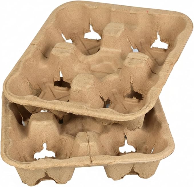 Tearable 4 to 2 Disposable Cup Drink Carrier Tray, 50 Pack, Pulp Fiber Cup - Image 6