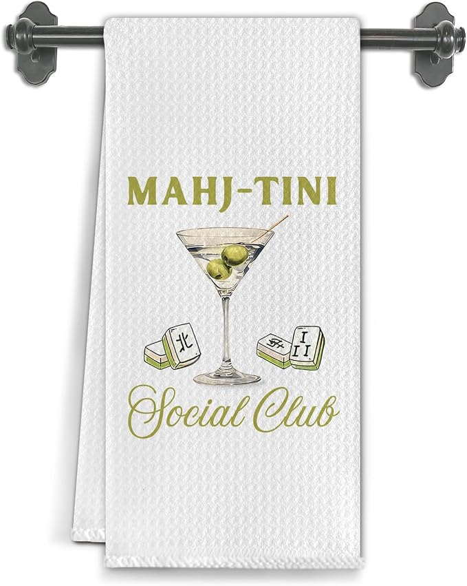 Funny Mahjong Martini Kitchen Towels, Gifts by Unknown
