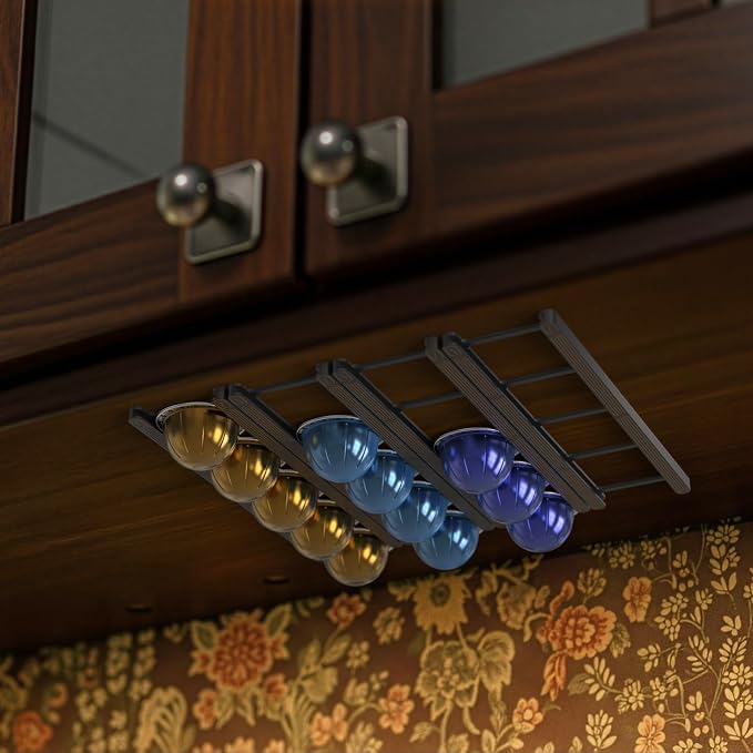 Adhesive Coffee Pod Holder for Nespresso VertuoLine, Holds 20 Capsules - Image 4